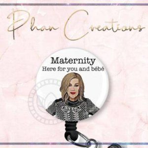 Maternity Retractable Badge Reel Funny Labor & Delivery MBU OB Nurse ID Holder
